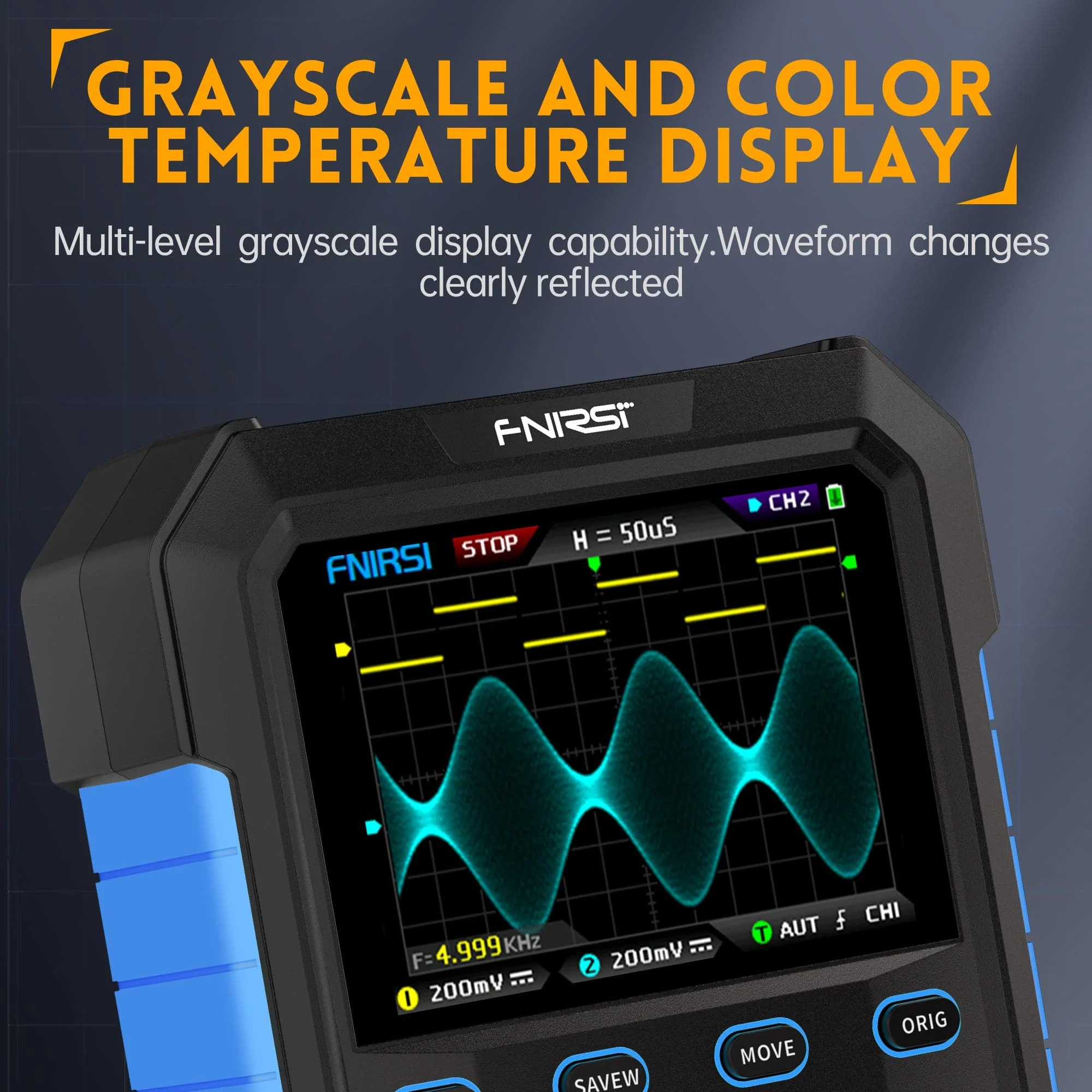 FNIRSI® DPOX180H 2-IN-1 Dual Channel 180MHz 500MS/s Digital Phosphor Oscilloscope Signal Generator - Image 4