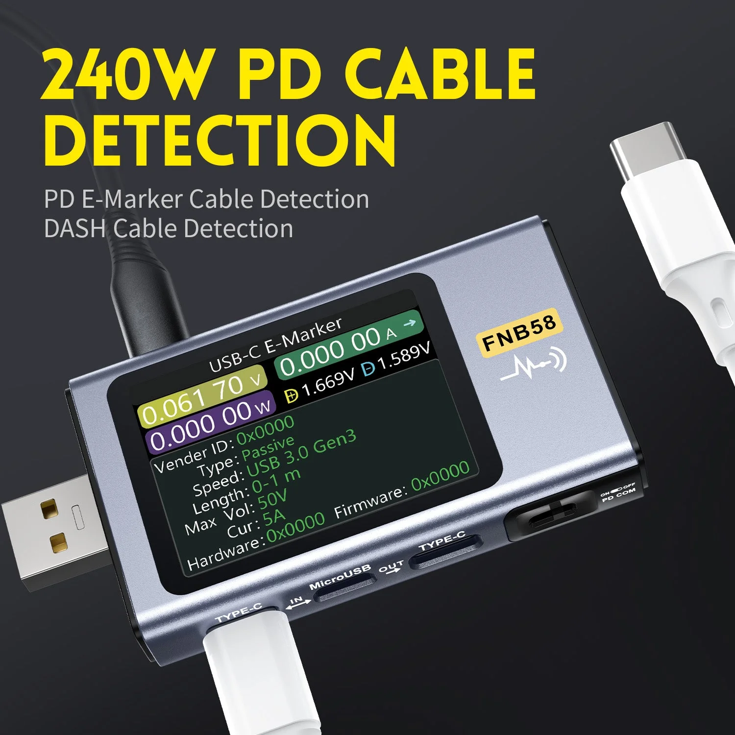 FNIRSI® FNB58 USB Fast Charge Tester - Image 4