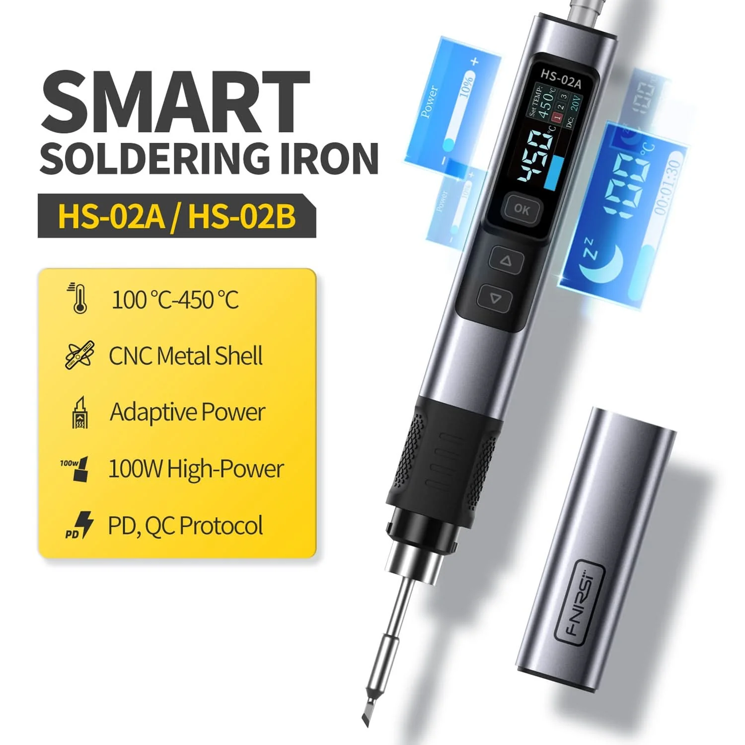 FNIRSI® HS-02 Intelligent Soldering Iron - Image 2